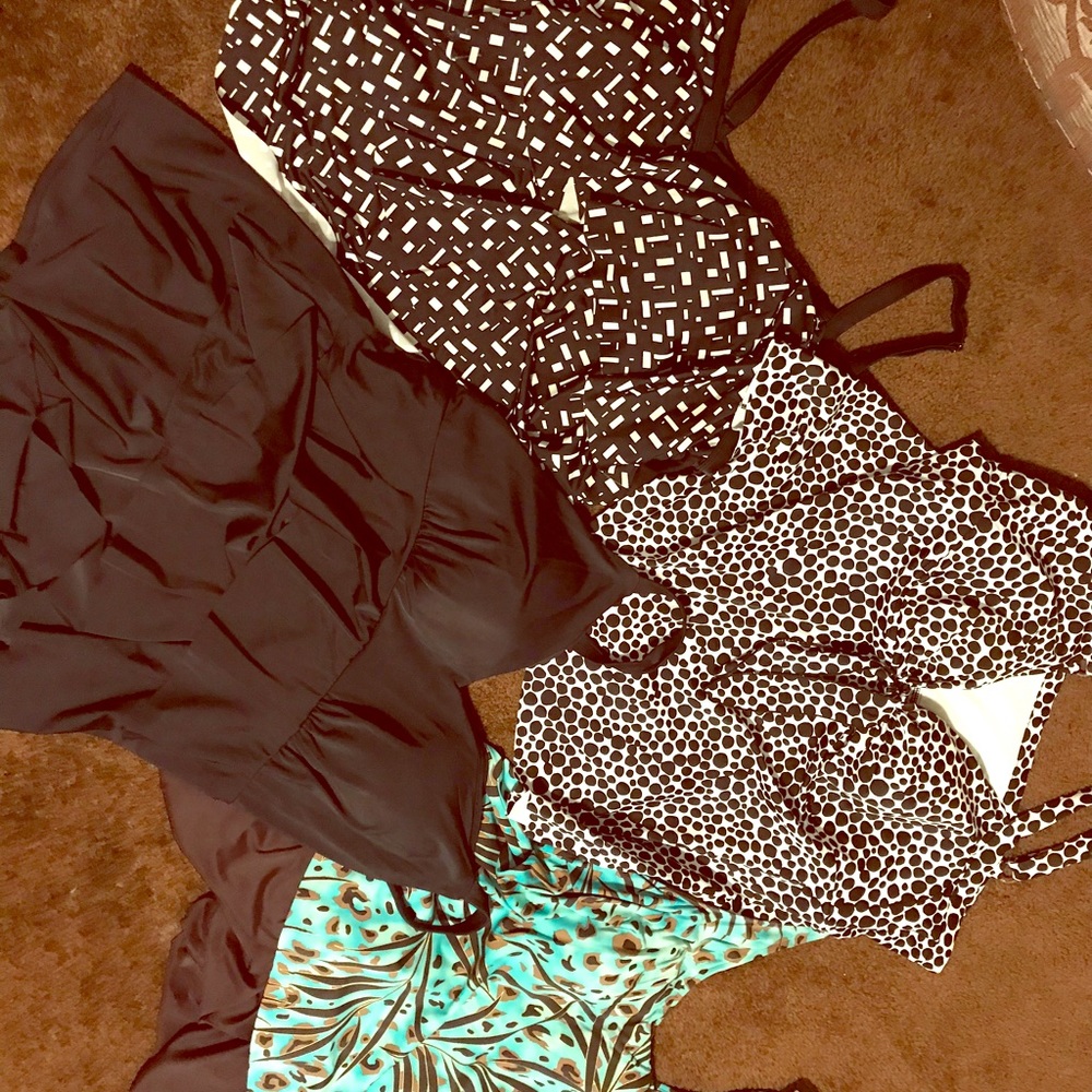 2 full bathing suits and 2 tops all 26